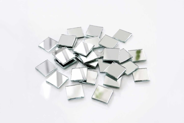 Square Mirrors 1.5 cm - 30 pieces - Miroirs à coller - 10doigts.fr