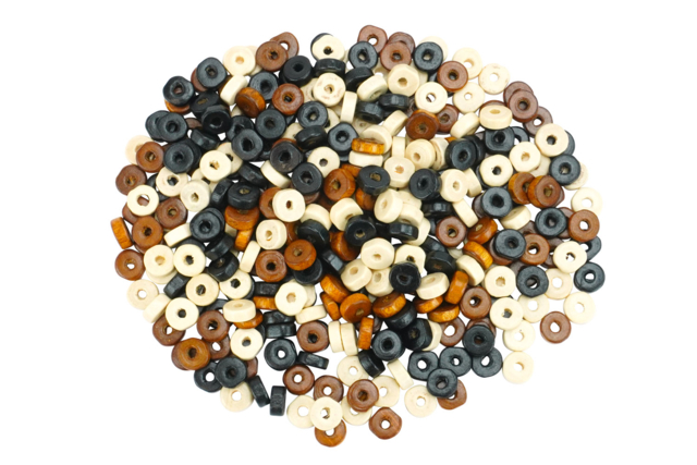 Wooden Washer Beads - 500 Beads - 5 - Wood Beads - 10doigts.com - Perles Bois - 10doigts.fr