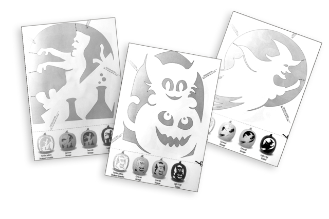 modelos corte calabaza - Kits créatifs Halloween - 10doigts.fr