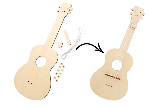 montaje guitarra de madera - Jeux et Jouets en bois - 10doigts.fr