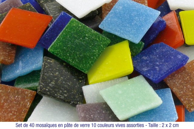 mosaico 2 cm - Mosaïques en verre - 10doigts.fr