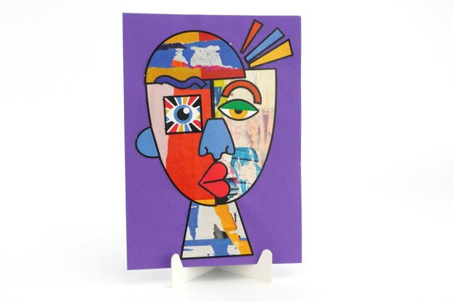 Strong Card Shapes “Deconstructed Face” - 108 Shapes - 8 - A Creative Year: 365 Creative Activities to Do - 10doigts.com - Une année créative : 365 activités créatives à réaliser - 10doigts.fr