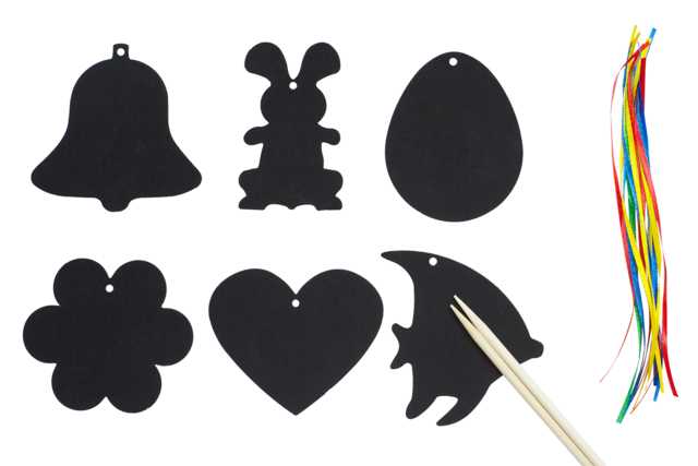 motivos de Pascua en carta de rascar - Kits créatifs Pâques - 10doigts.fr
