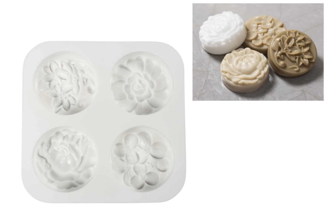 Moldes de jabones flores - 4 unidades - Moules et accessoires savon - 10doigts.fr
