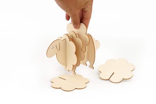 Sheep 5 Coasters - 3 - Wooden Objects for the Kitchen - 10doigts.com - Objets bois pour la cuisine - 10doigts.fr
