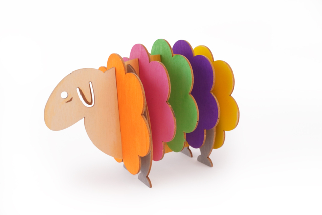 Sheep 5 Coasters - 2 - Wooden Objects for the Kitchen - 10doigts.com - Objets bois pour la cuisine - 10doigts.fr