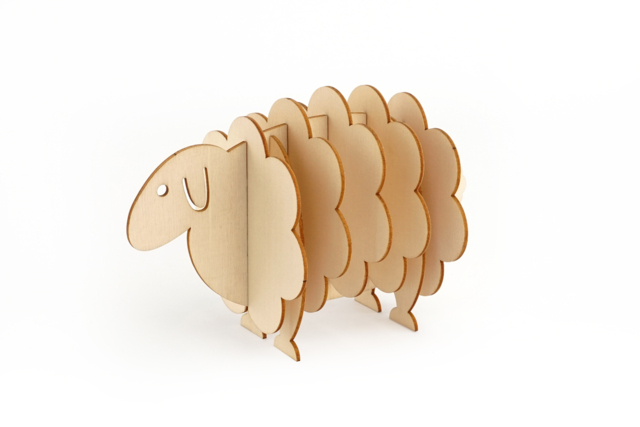 Sheep 5 Coasters - 5 - Wooden Objects for the Kitchen - 10doigts.com - Objets bois pour la cuisine - 10doigts.fr