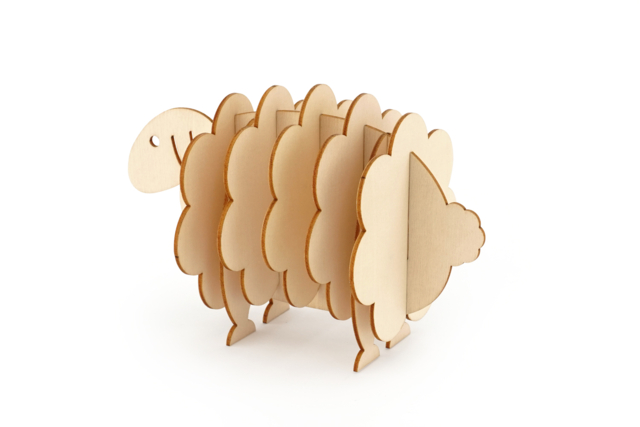 Sheep 5 Coasters - 6 - Wooden Objects for the Kitchen - 10doigts.com - Objets bois pour la cuisine - 10doigts.fr