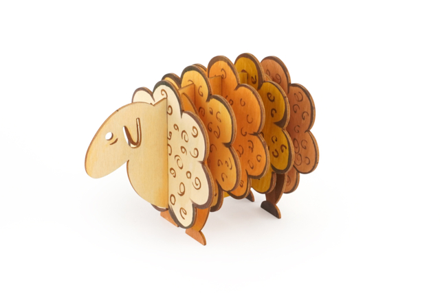 Sheep 5 Coasters - 7 - Wooden Objects for the Kitchen - 10doigts.com - Objets bois pour la cuisine - 10doigts.fr