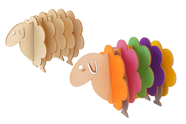 Sheep 5 Coasters - 8 - Wooden Objects for the Kitchen - 10doigts.com - Objets bois pour la cuisine - 10doigts.fr