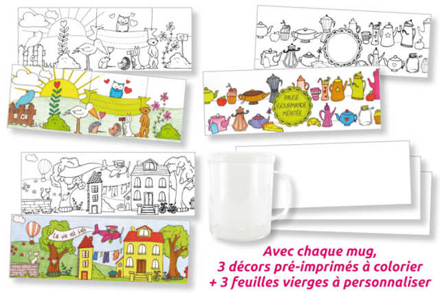 Coloring Mug - 2 - Transparent Plastic - 10doigts.com - Plastique Transparent - 10doigts.fr