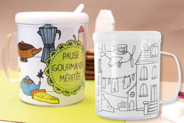 Coloring Mug - 3 - Transparent Plastic - 10doigts.com - Plastique Transparent - 10doigts.fr