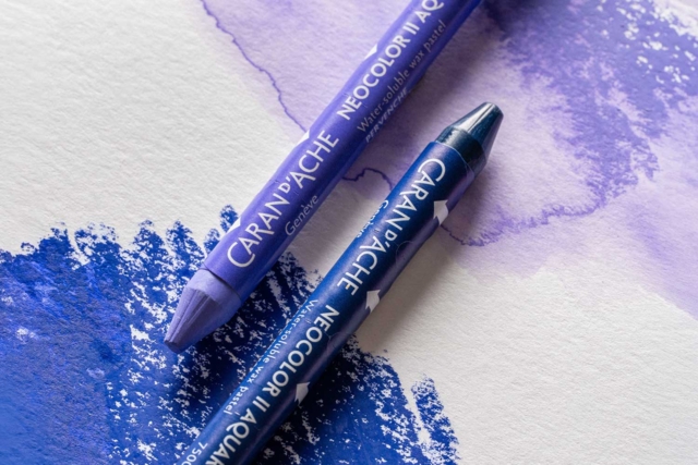 Neocolor™ II Watercolor by Caran d'Ache violet - Pastels Beaux Arts - 10doigts.fr