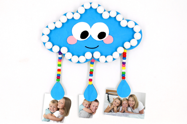 Wooden Cloud Photo Holder Kit - 2 - Wood Crafts - 10doigts.com - Kits et activités en bois - 10doigts.fr