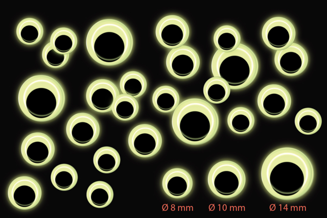 Glow-in-the-dark Moving Eyes - 300 Pieces - 1 - Googly Eyes - 10doigts.com - Yeux mobiles - 10doigts.fr