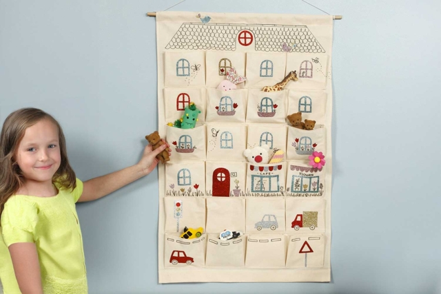 Cotton Hanging Organizer - 3 - Cotton, Linen - Textiles - 10doigts.com - Coton, lin - Textiles - 10doigts.fr