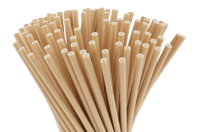 pajitas de papel cartón kraft - Vaisselle jetable et réutilisable - 10doigts.fr