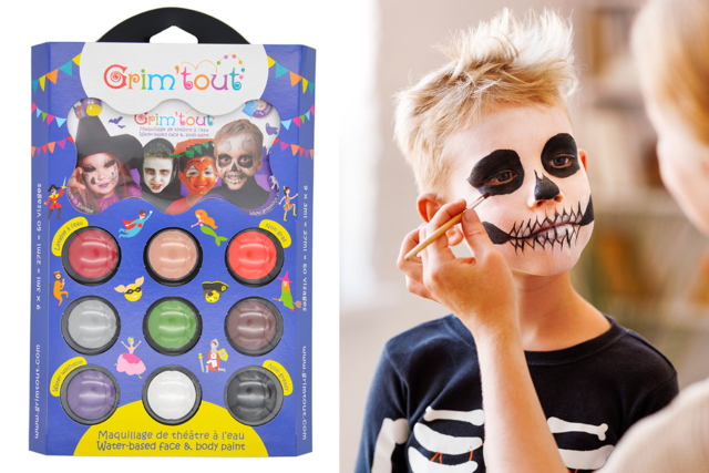 Halloween Makeup Palette - 9 Colors - 1 - Creative Makeup for Kids - 10doigts.com - Maquillage créatif pour enfants - 10doigts.fr