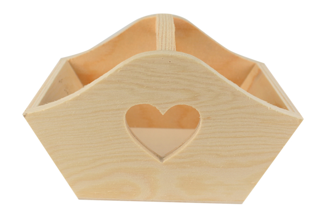 bandeja corte corazón madera - Paniers en bois - 10doigts.fr
