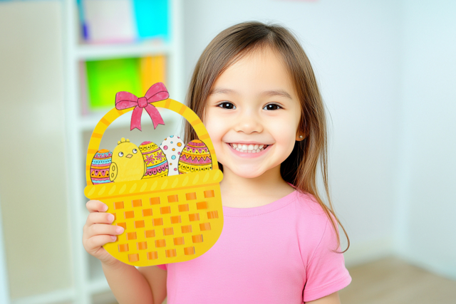 Easter Weaving Baskets - 4 Pieces - 6 - Easter Craft Kits - 10doigts.com - Kits créatifs Pâques - 10doigts.fr