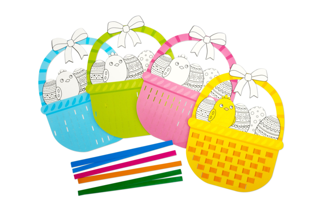 Easter Weaving Baskets - 4 Pieces - 3 - Easter Craft Kits - 10doigts.com - Kits créatifs Pâques - 10doigts.fr