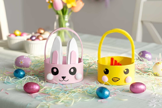 Paper Mâché Basket - 2 - Easter Baskets - 10doigts.com - Paniers de Pâques - 10doigts.fr