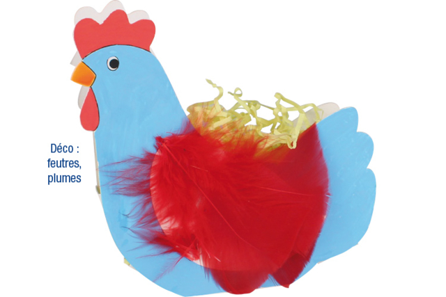 Chicken Basket Decorating Kit - 6 pcs - 7 - Easter Craft Kits - 10doigts.com - Kits créatifs Pâques - 10doigts.fr