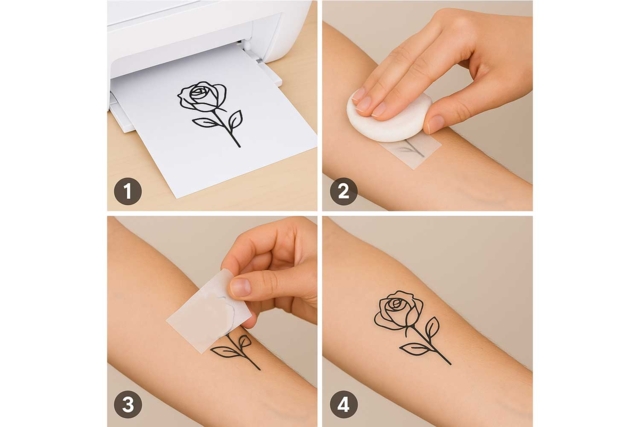 Temporary Tattoo Paper - 2 Sheets - 3 - Transfer Papers - 10doigts.com - Papiers transfert - 10doigts.fr