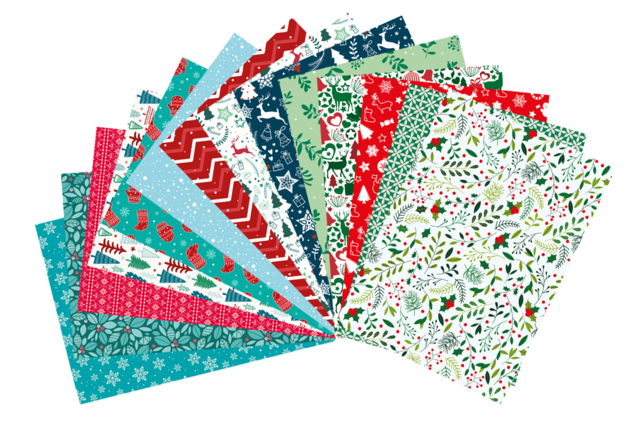 Christmas-Themed Paper, A4 Size - 14 Sheets - 1 - Seasonal Papers - 10doigts.com - Papiers saisonniers - 10doigts.fr