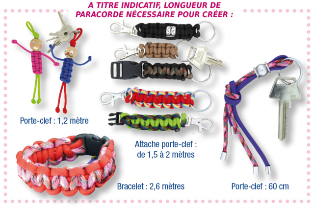 Paracord Cords - 6 Pieces - 7 - Paracord - 10doigts.com - Paracordes - 10doigts.fr