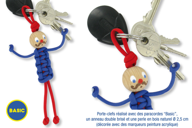 Paracord Keychain Kit "Stickman" - 12 Pieces - 7 - Paracord - 10doigts.com - Paracordes - 10doigts.fr
