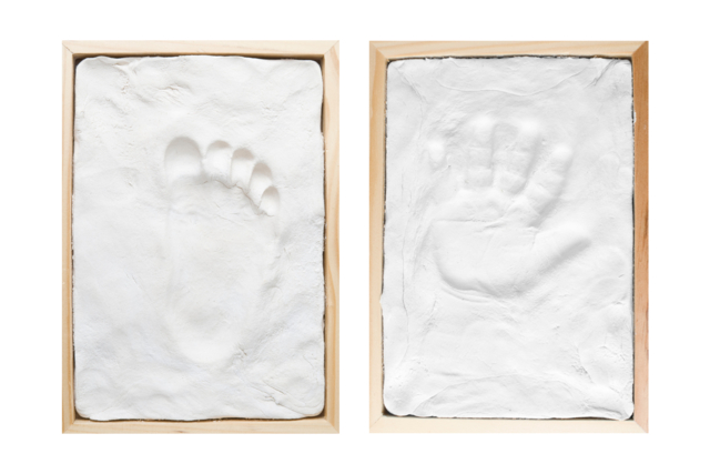 masa de porcelana autodurciente huella mano pie bebé - Pâtes à modeler autodurcissantes - 10doigts.fr