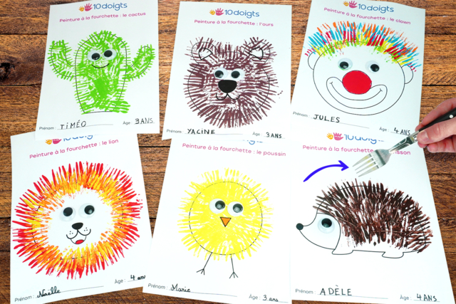 Pintura con un tenedor - Peinture gouache 10doigts : la qualité professionnelle pour les enfants - 10doigts.fr