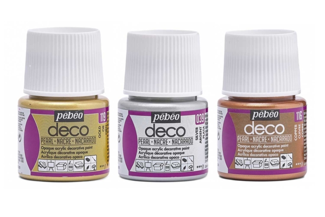 Pintura acrílica metal pébéo 45 ml - Peinture acrylique mate - 10doigts.fr