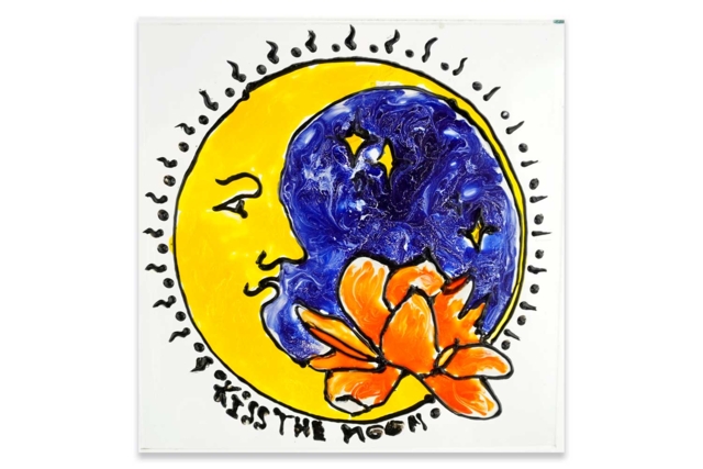 pintura luna sobre vidrio contorno negro - Peinture verre et faïence - 10doigts.fr