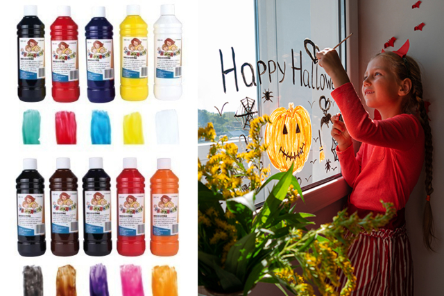 Pintura para vidrios y ventanas de Halloween - Peinture verre et faïence - 10doigts.fr