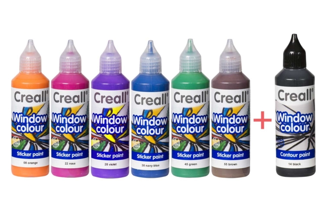 Window Color Paint - 6 Complementary Colors + Gift - 2 - Window Color Paint for Windows - 10doigts.com - Peinture Window Color : décorez vos fenêtres avec des motifs repositionnables et réutilisables - 10doigts.fr
