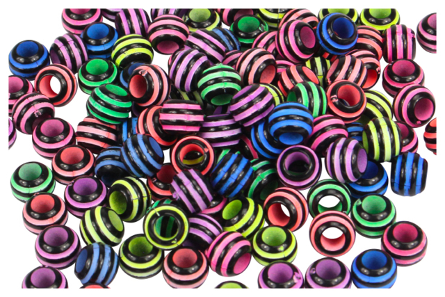Abalorios redondos de abeja - Perles Acrylique - 10doigts.fr