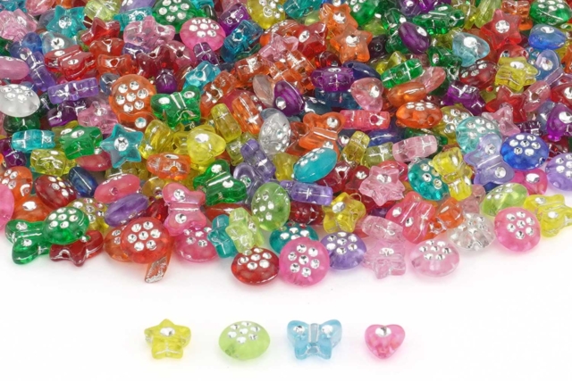 abalorios strass brillantes - Perles Couleurs Transparentes - 10doigts.fr