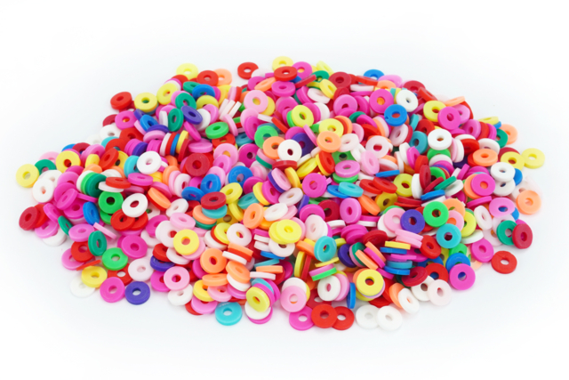 abalorios heishi planas rondas pasta polimérica - Perles Heishi et coquillages - 10doigts.fr