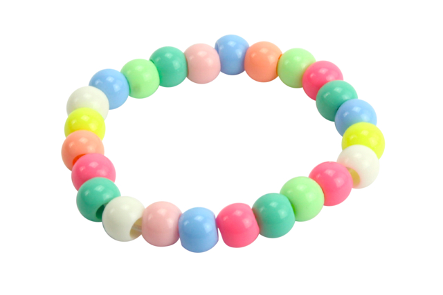 Pastel Plastic Beads - 300 Beads - 6 - Kids Beads - 10doigts.com - Perles enfant - 10doigts.fr