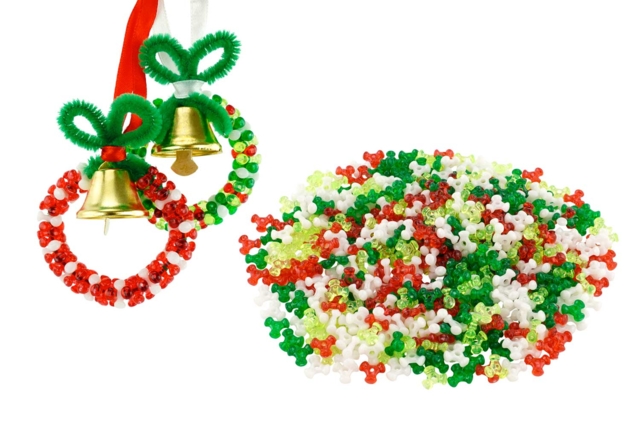 Abalorios trípode de Navidad - 500 unidades - Petites décorations de Noël - 10doigts.fr