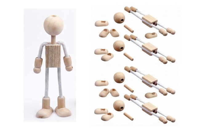 Personajes en Madera Articulados - Jeux et Jouets en bois - 10doigts.fr