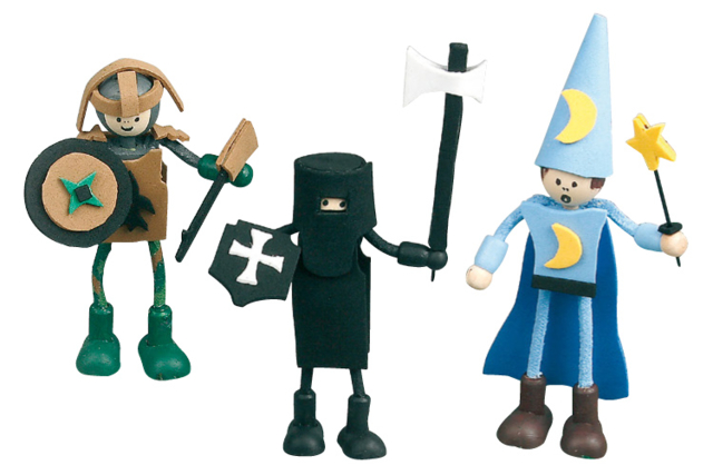 Personajes en Madera Cruda y Cordón para Decorar - Jeux et Jouets en bois - 10doigts.fr