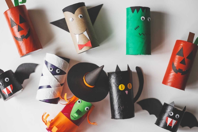 personajes halloween rollos papel cartón - Pots en carton - 10doigts.fr