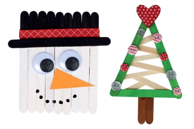 personajes navideños de madera y varas - Accessoires en bois - 10doigts.fr