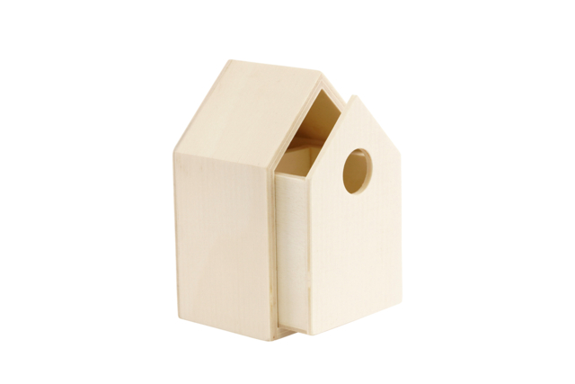 Small Wooden House with Drawer - 3 - Wooden Boxes - 10doigts.com - Boîtes en bois - 10doigts.fr