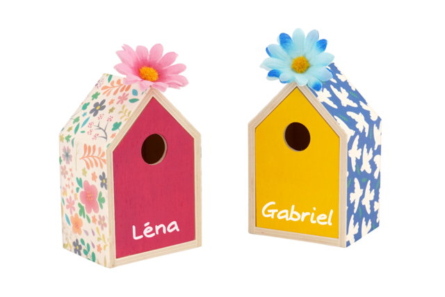 Small Wooden House with Drawer - 2 - Wooden Boxes - 10doigts.com - Boîtes en bois - 10doigts.fr