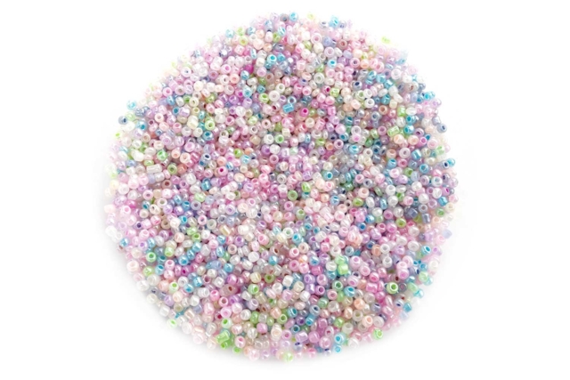 abalorios nacarados mezclados - Perles Rocaille - 10doigts.fr