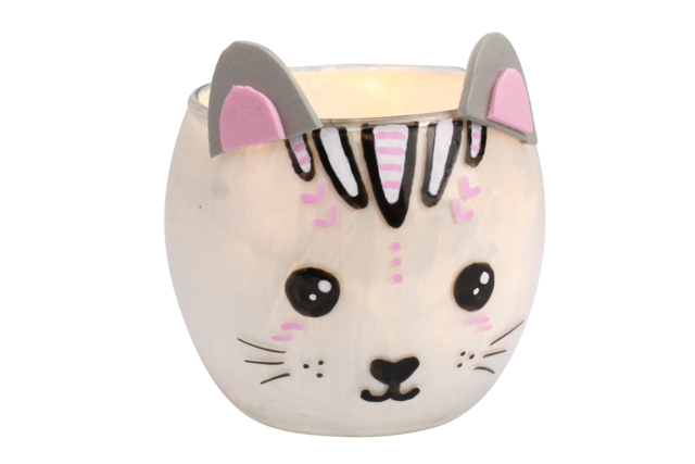 cat tealight holder - Supports en Verre - 10doigts.fr